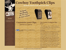Tablet Screenshot of cowboytoothpickclips.com